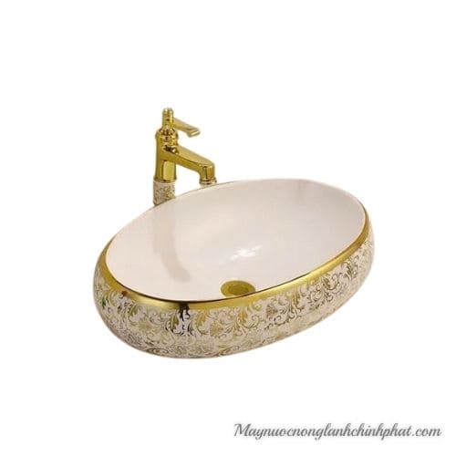 Chậu Rửa Mặt Lavabo Nghệ Thuật Hoa Văn Chinh Phát
